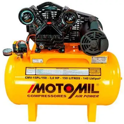 Compressor Air Power 15 Pés 3HP 150 Litros Mono 110/220V - MOTOMIL-CMV