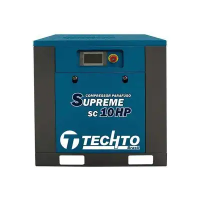 Compressor de Parafuso 10hp 10bar - Techto Supreme SC 10HP