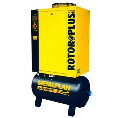 Compressor de Parafuso Metalplan 15hp 55,9pcm Rotor Plus R15 Trifá - 380V