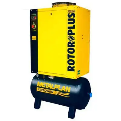 Compressor de Parafuso Metalplan 20hp 73,3pcm Rotor Plus R20 Trifá - 380V