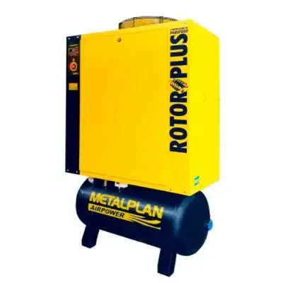 Compressor de Parafuso Metalplan 25HP 96,6PCM Rotor Plus 25 Trifá