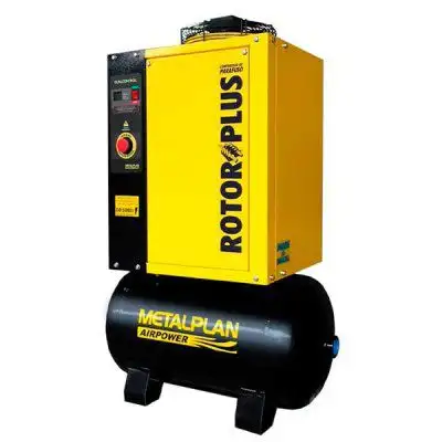 Compressor de Parafuso Metalplan 4hp 16,4pcm Rotor Plus R4 Monofásico