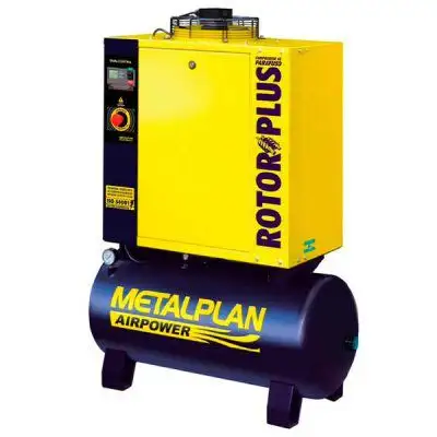 Compressor de Parafuso Metalplan 6hp 24,9pcm Rotor Plus R6 Trifá - 380V