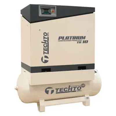 Compressor de Parafuso Sobre Reserv 10hp 10bar - Techto Platinum TB 10