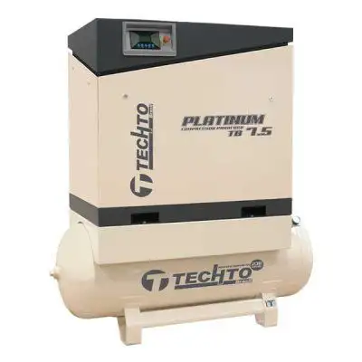 Compressor de Parafuso Sobre Reserv 7.5hp 8bar - Techto Platinum TB 7.5